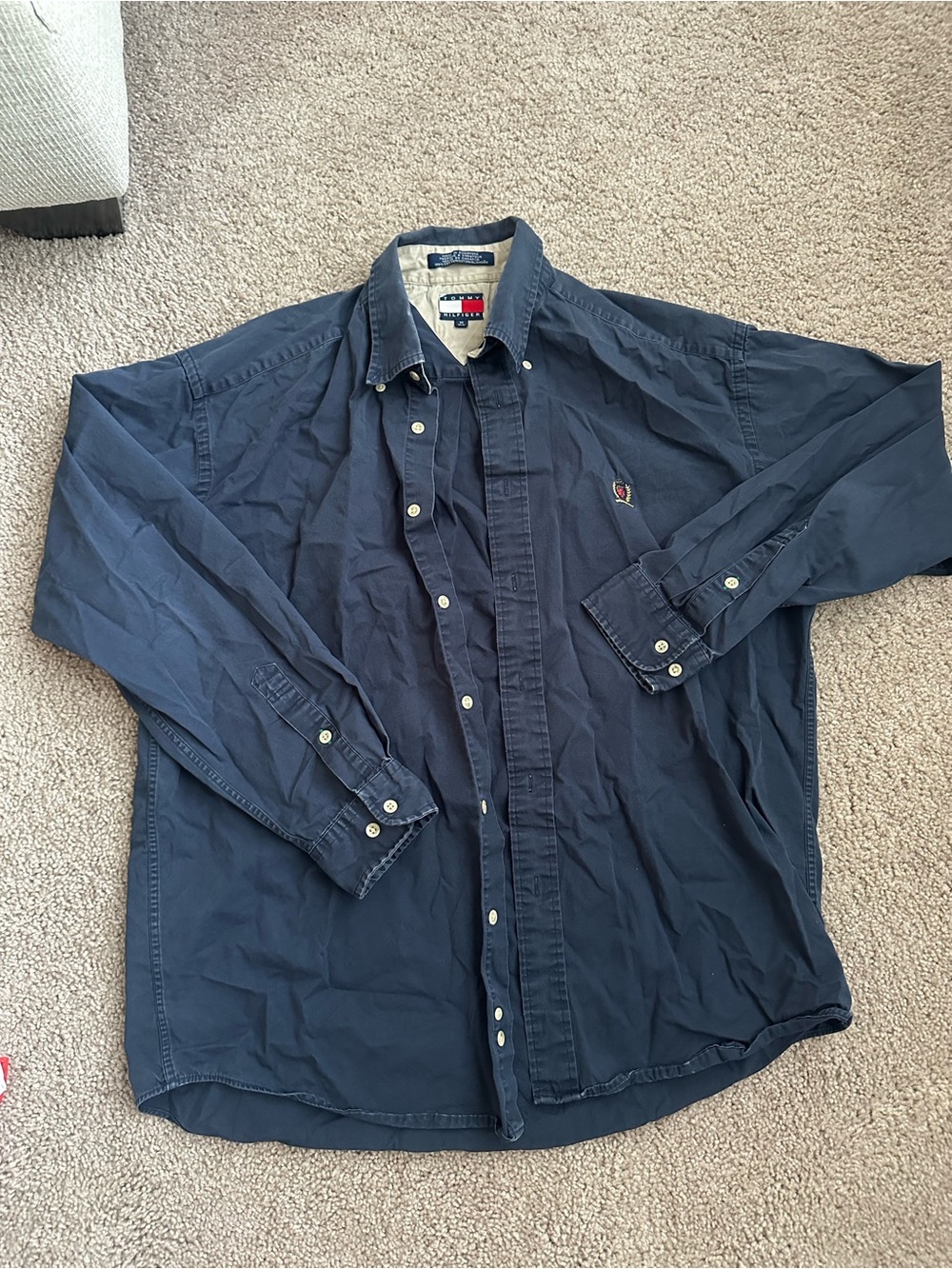 Tommy Hilfiger Navy Cotton Shirt